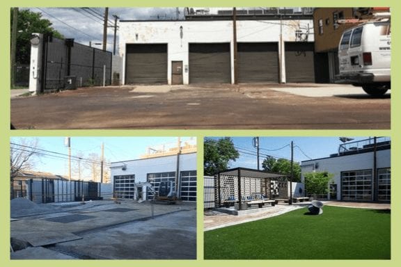HOME Courtyard before and after construction