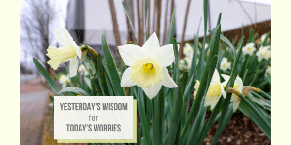 Yesterday's Wisdom for Today's Worries blog post cover