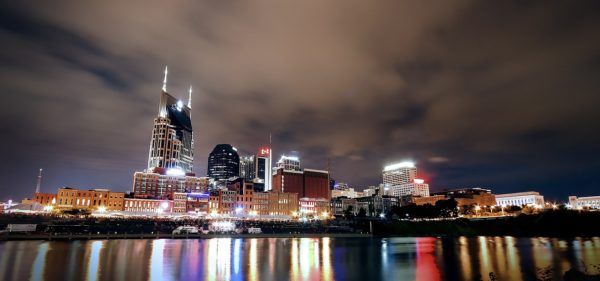 City of Nashville at night.